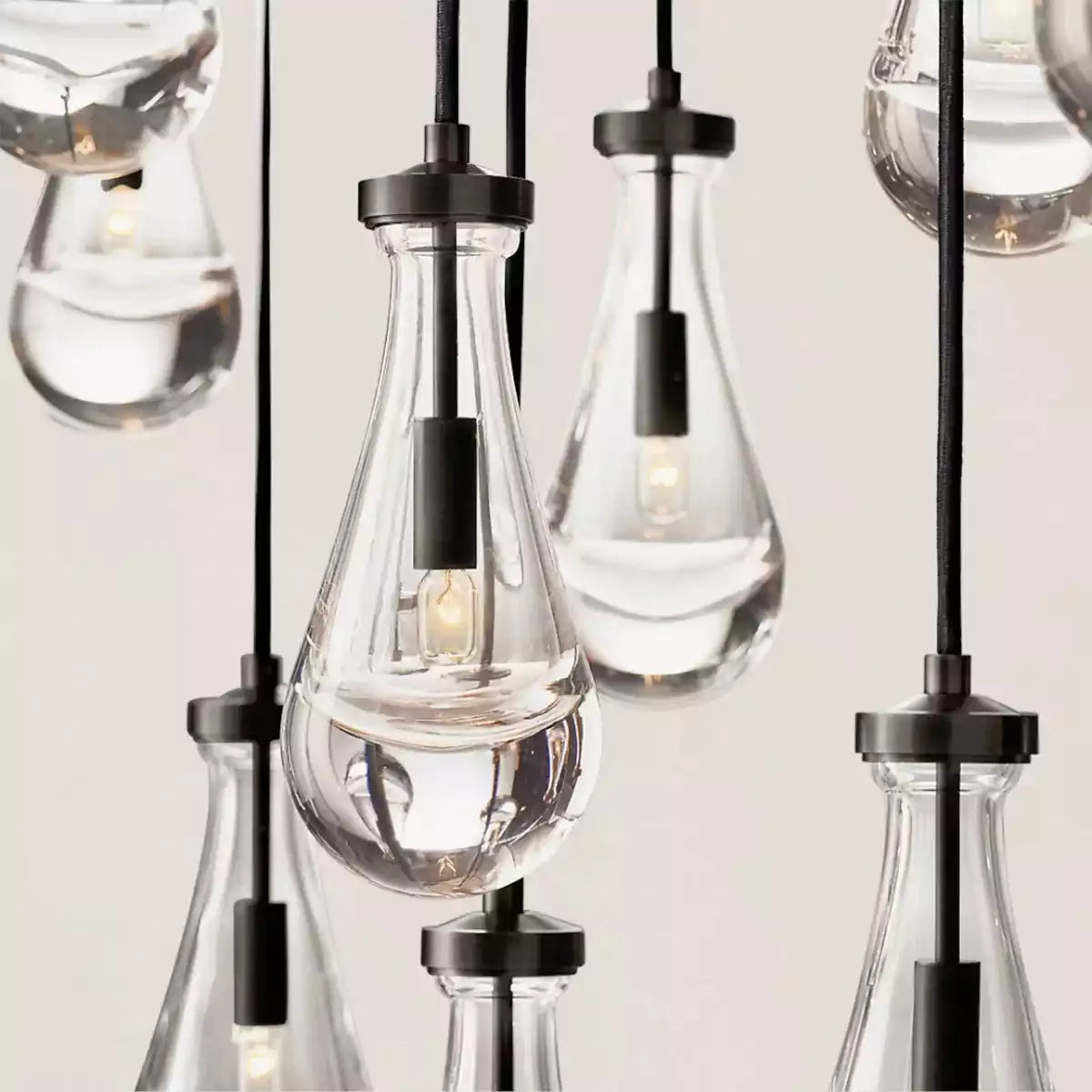 Raindrop Rectangular Chandelier 54"