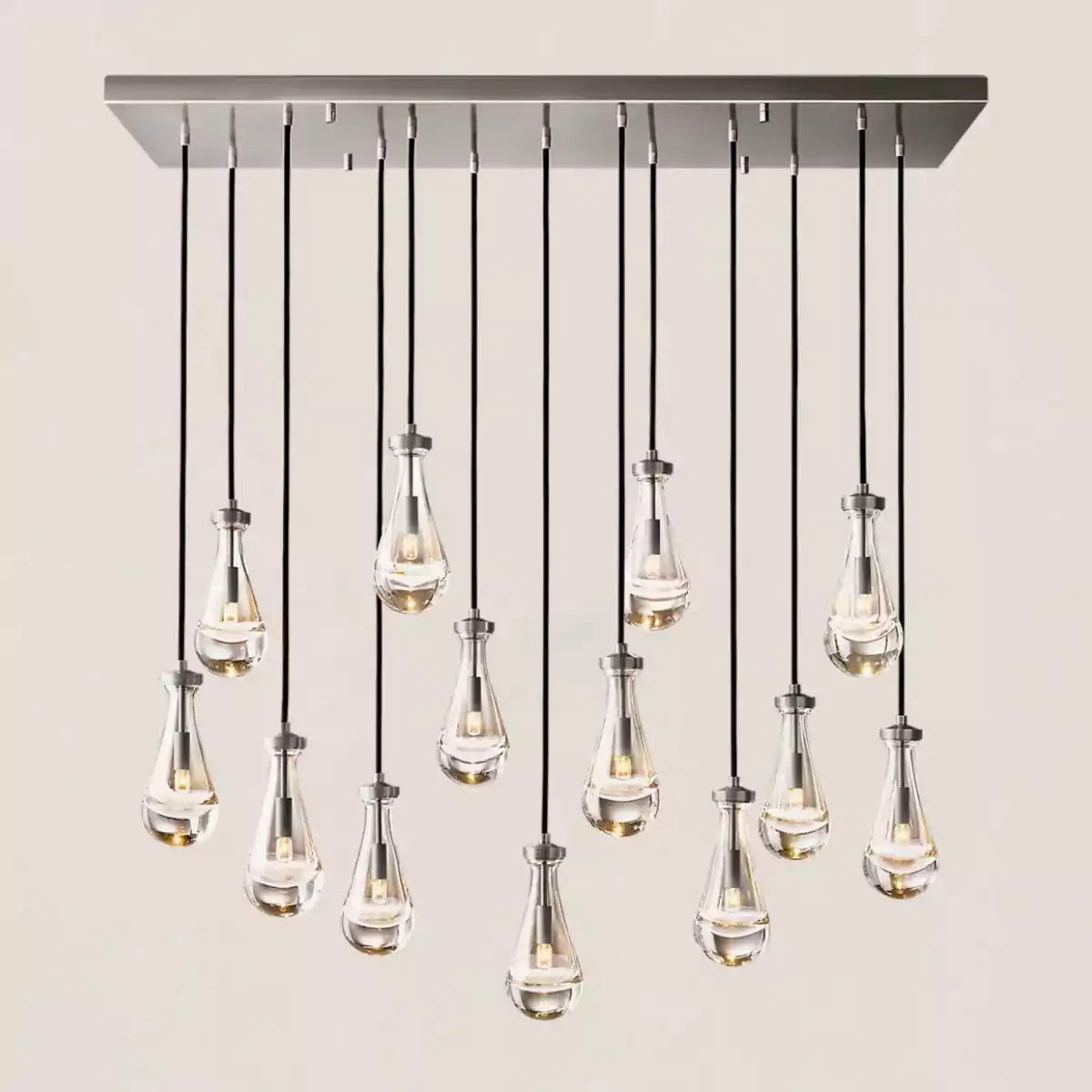 Raindrop Rectangular Chandelier 54"