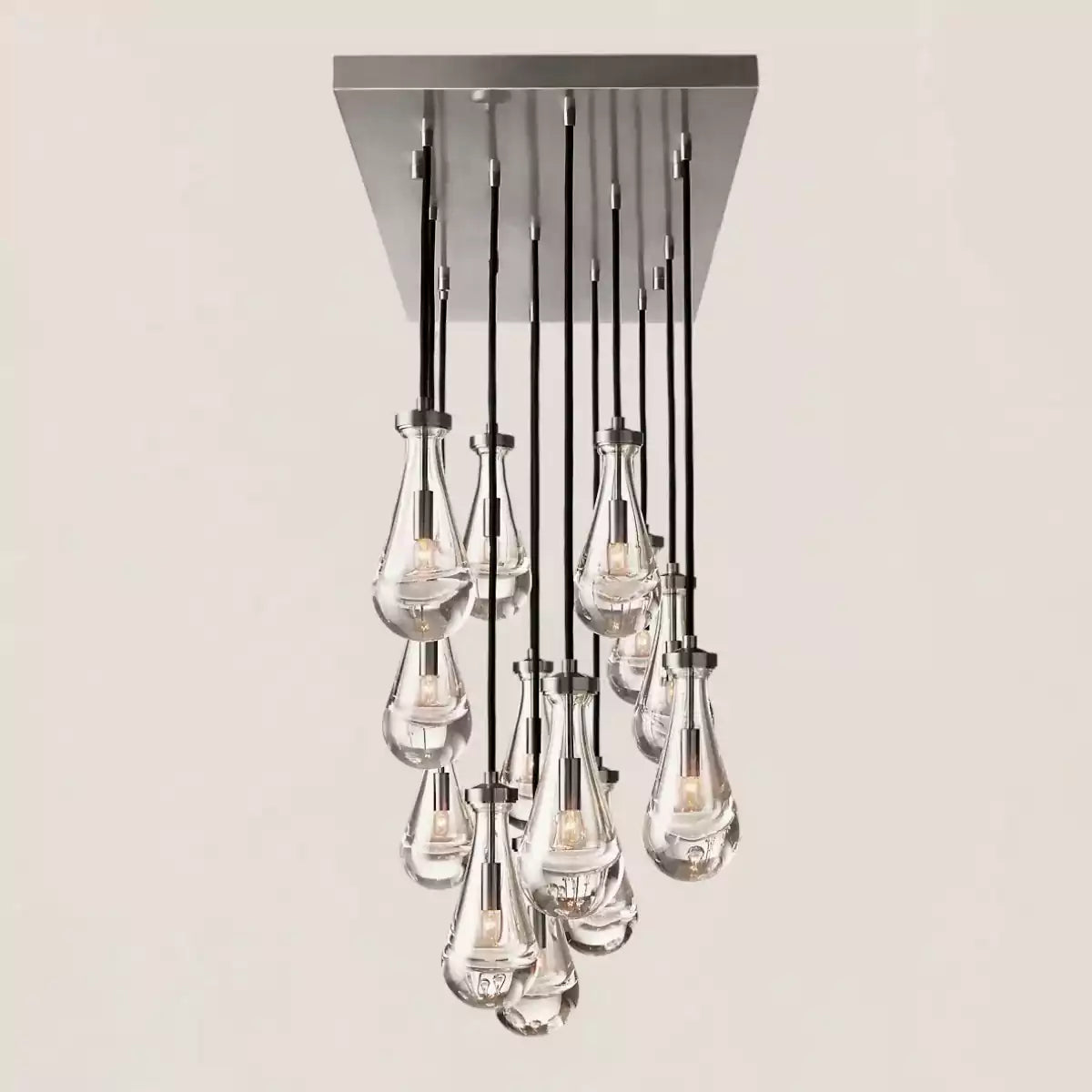 Raindrop Rectangular Chandelier 54"