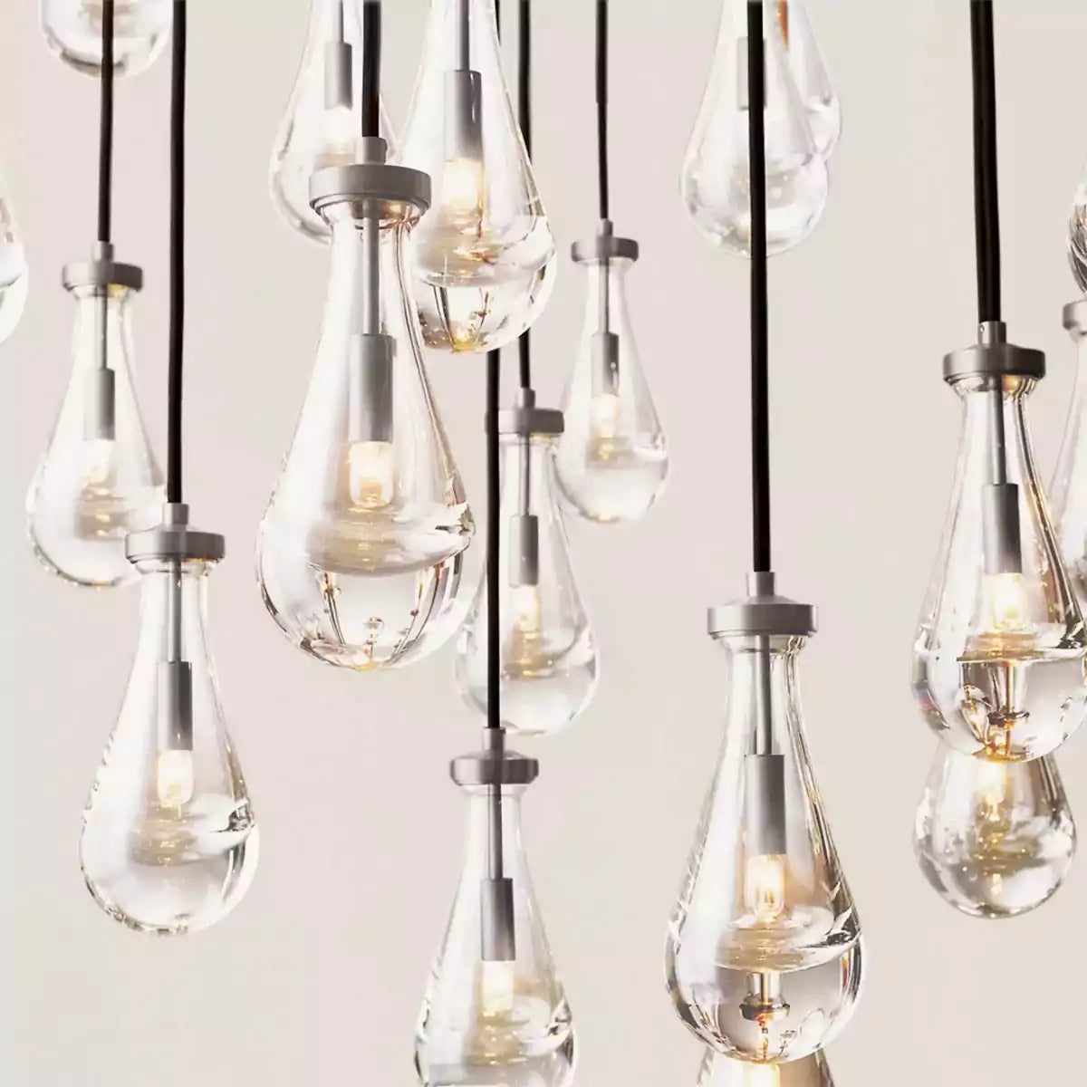 Raindrop Rectangular Chandelier 54"
