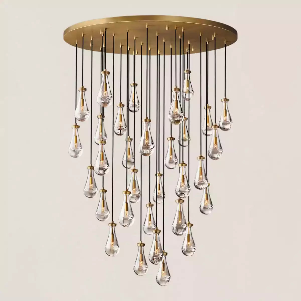 Raindrop Round Chandelier 60"