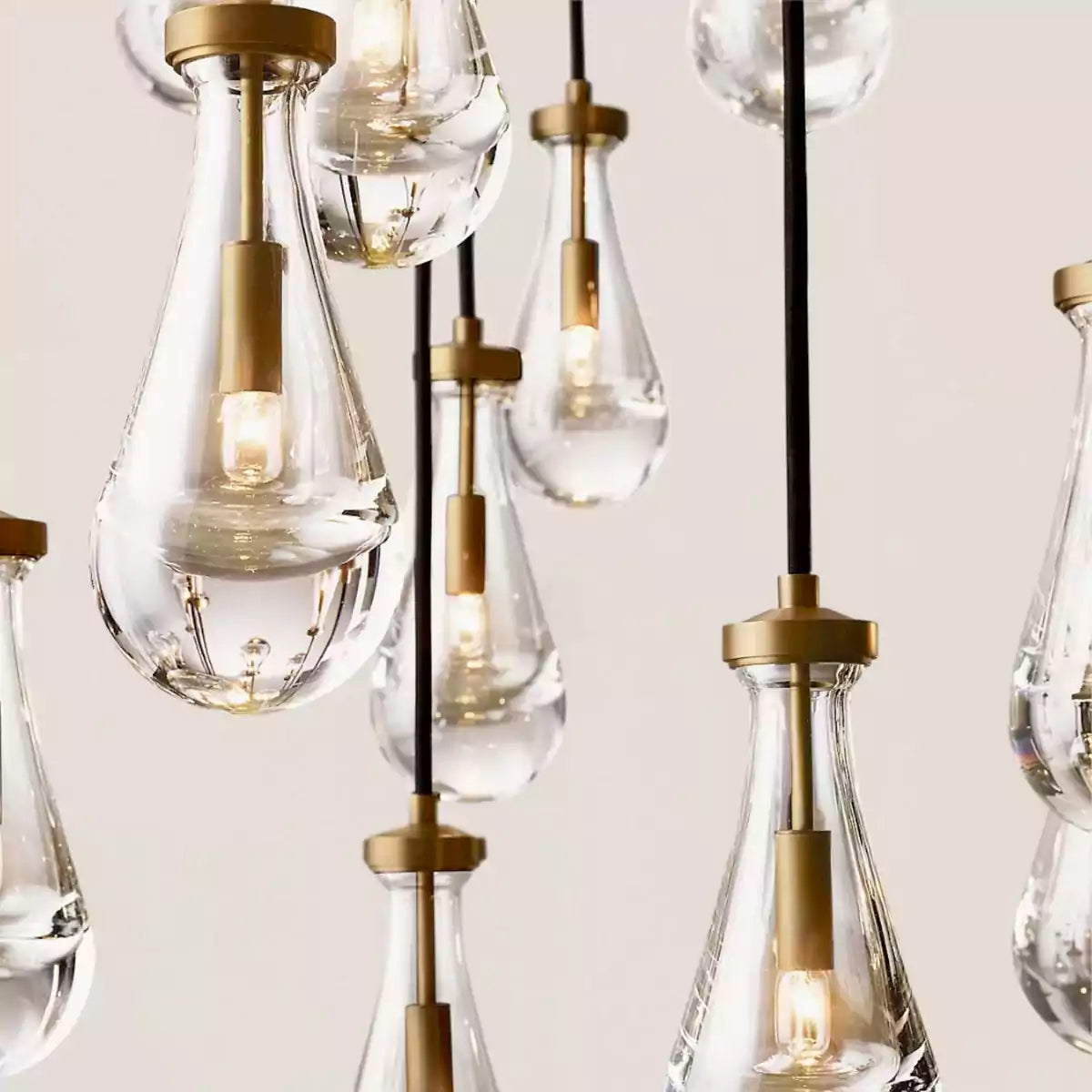 Raindrop Round Chandelier 60"