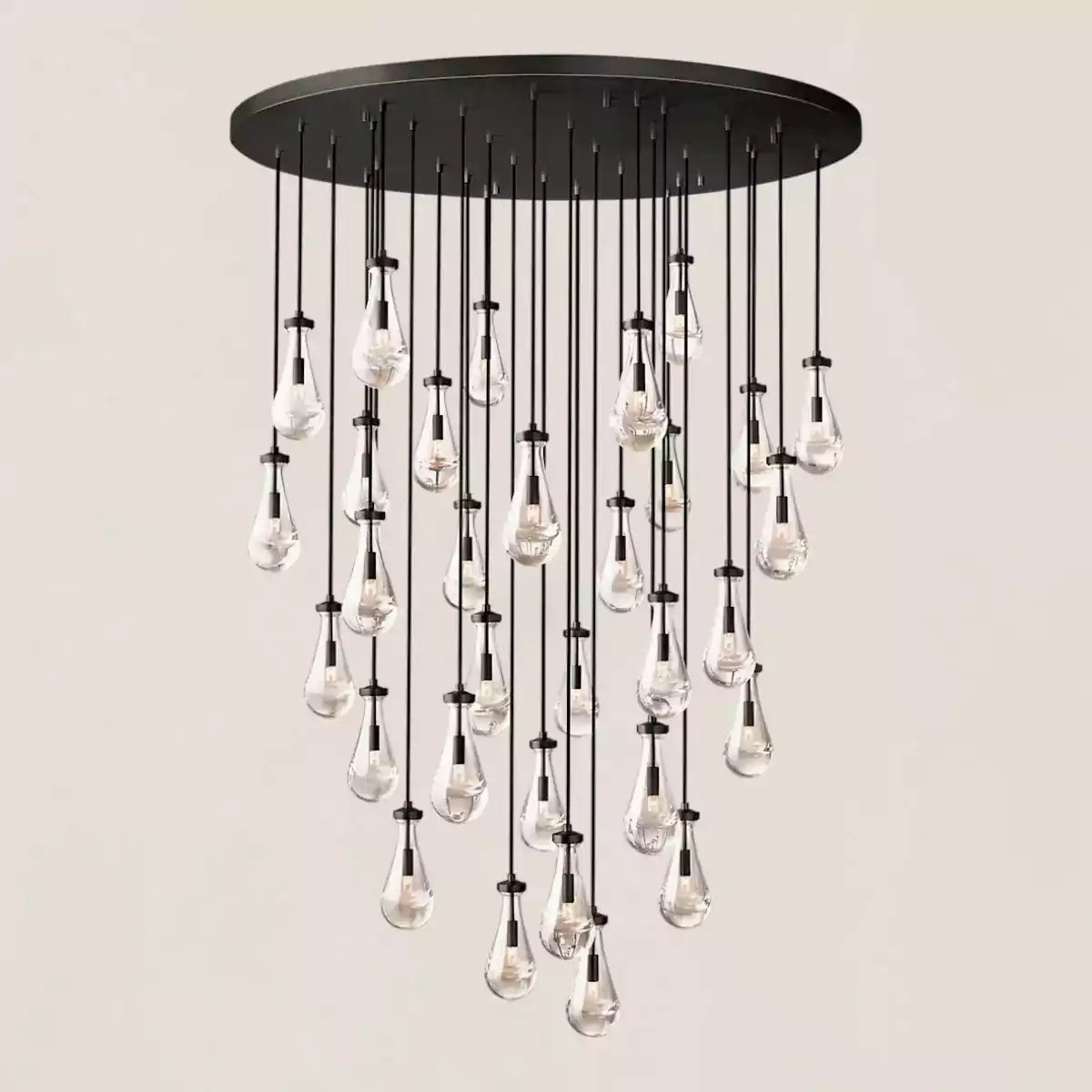 Raindrop Round Chandelier 60"