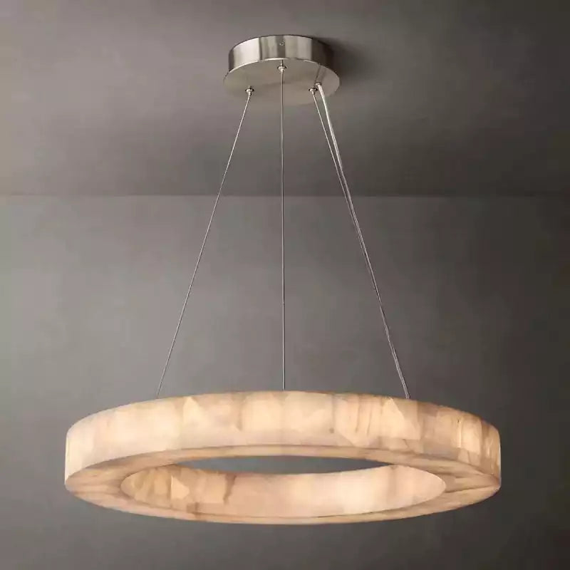 Rivagey Calcite Round Chandelier 31"