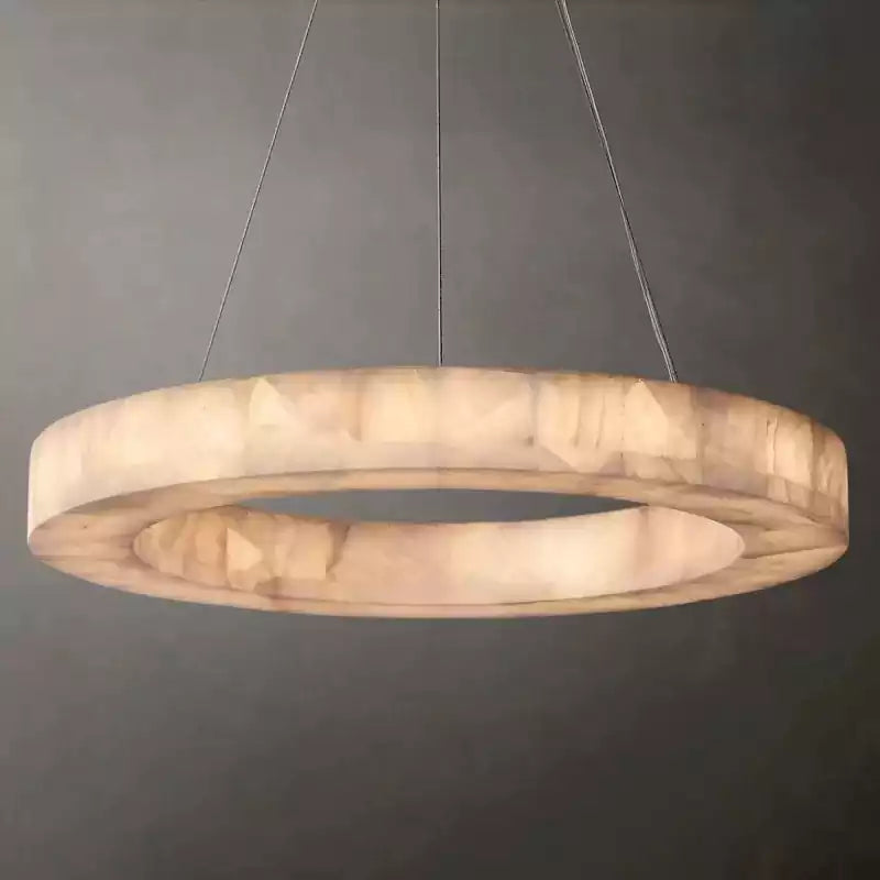 Rivagey Calcite Round Chandelier 31"