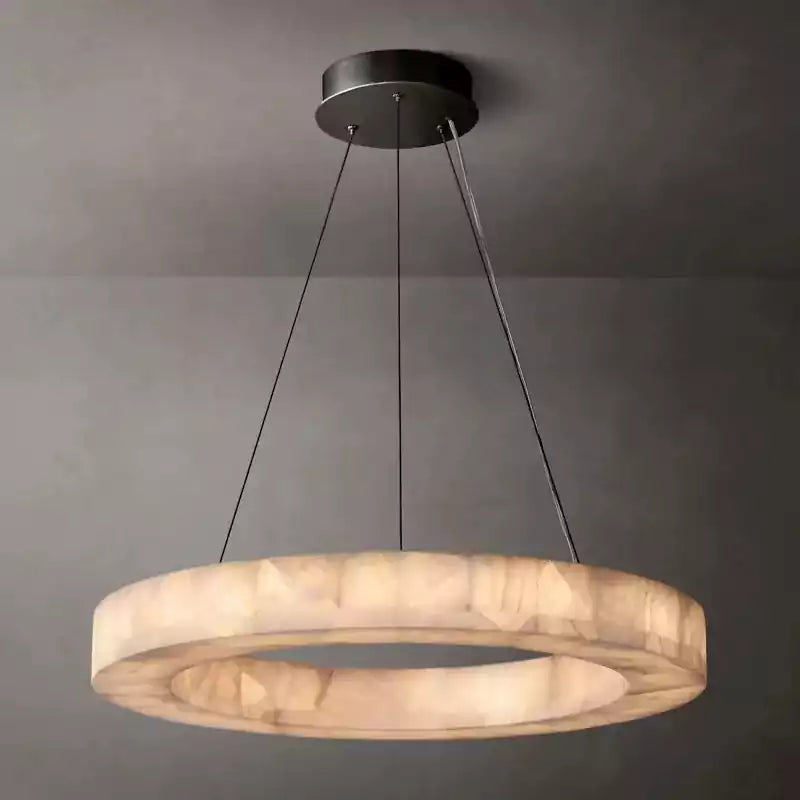 Rivagey Calcite Round Chandelier 31"