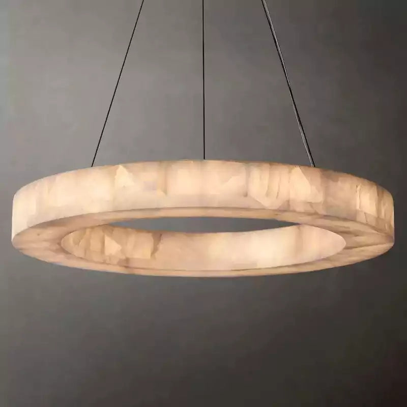 Rivagey Calcite Round Chandelier 31"