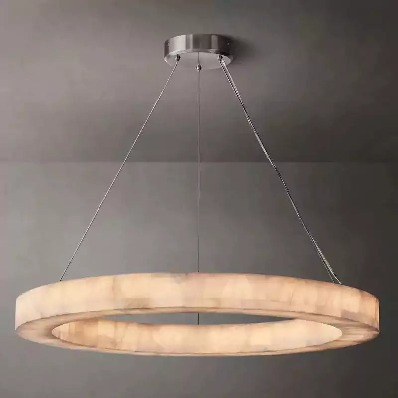 Rivagey Calcite Round Chandelier 40"