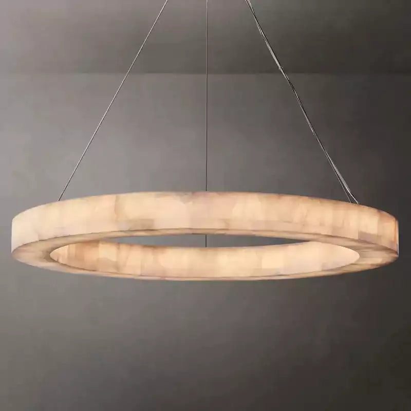 Rivagey Calcite Round Chandelier 40"