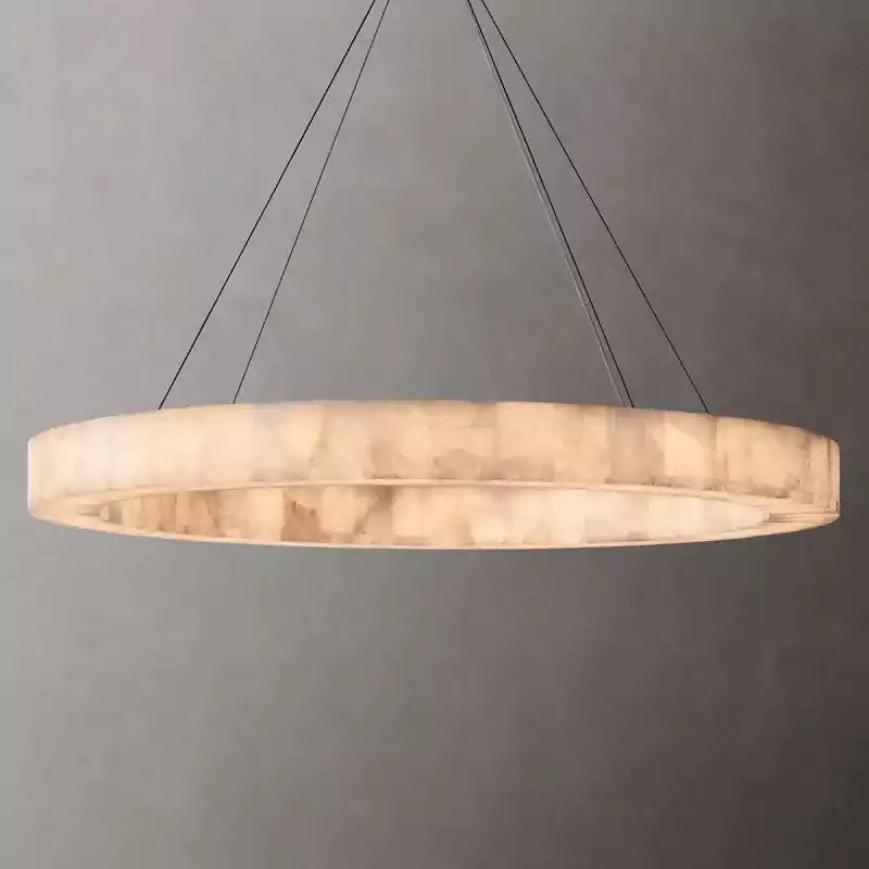 Rivagey Calcite Round Chandelier 40"