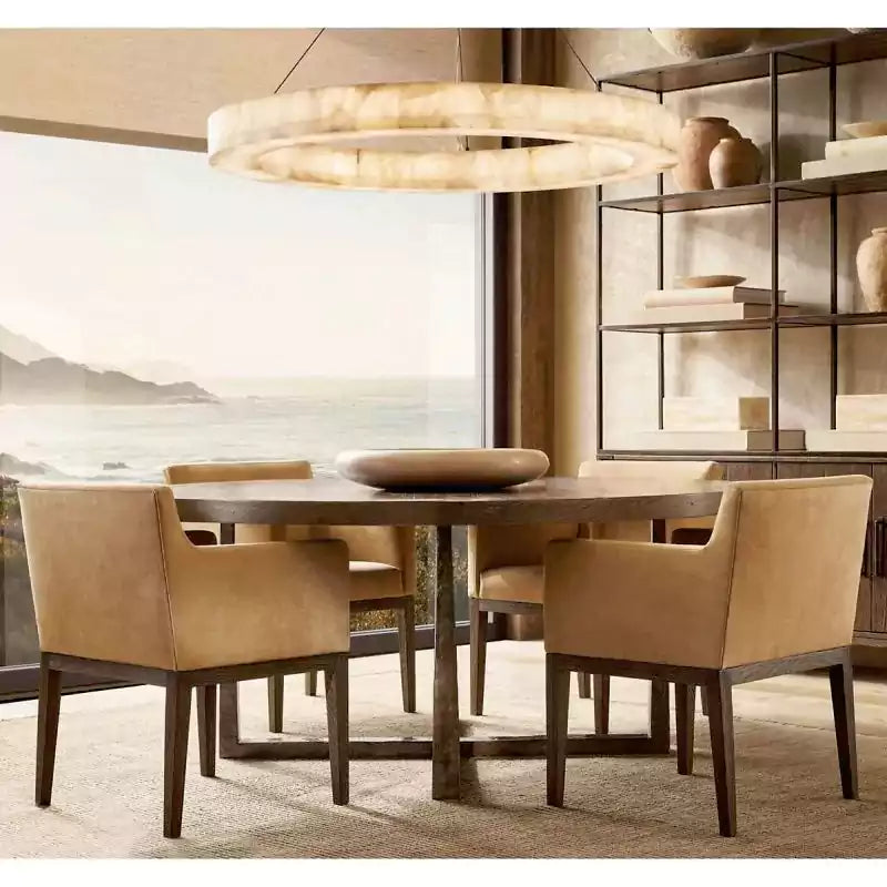 Rivagey Calcite Round Chandelier 40"