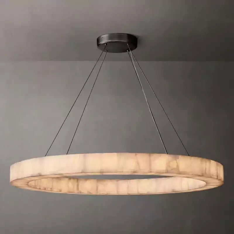 Rivagey Calcite Round Chandelier 60"