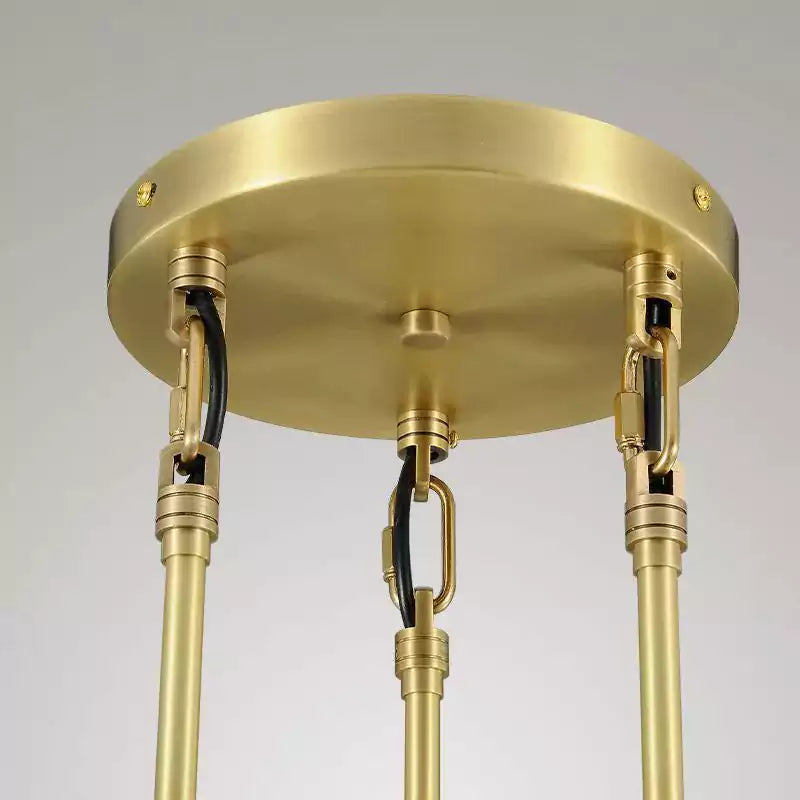 Raindrop 3 Lights Rod Round Chandelier