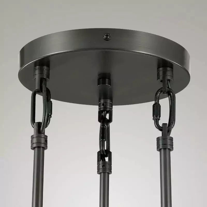Raindrop 3 Lights Rod Round Chandelier