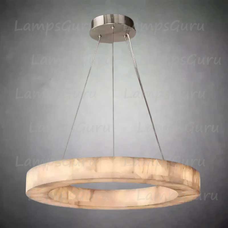 Rivagey Calcite Round Chandelier 31"