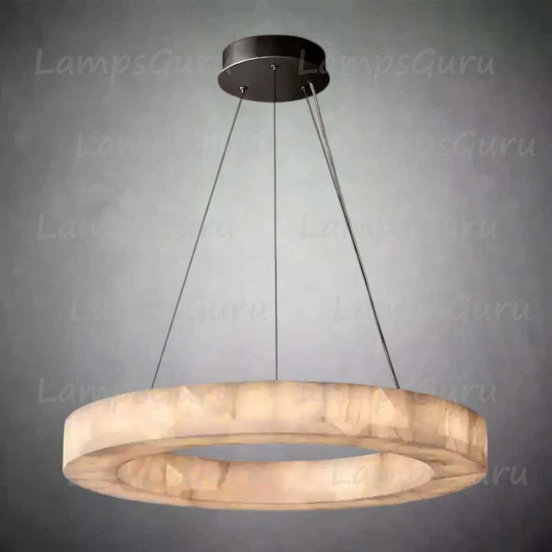 Rivagey Calcite Round Chandelier 31"