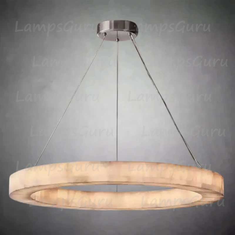 Rivagey Calcite Round Chandelier 40"