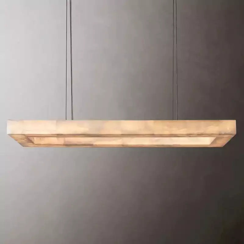Rivagey Rectangular Calcite Chandelier 54"