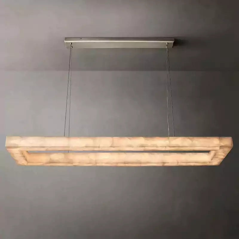Rivagey Rectangular Calcite Chandelier 72"