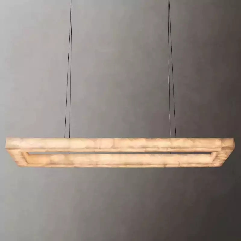 Rivagey Rectangular Calcite Chandelier 72"