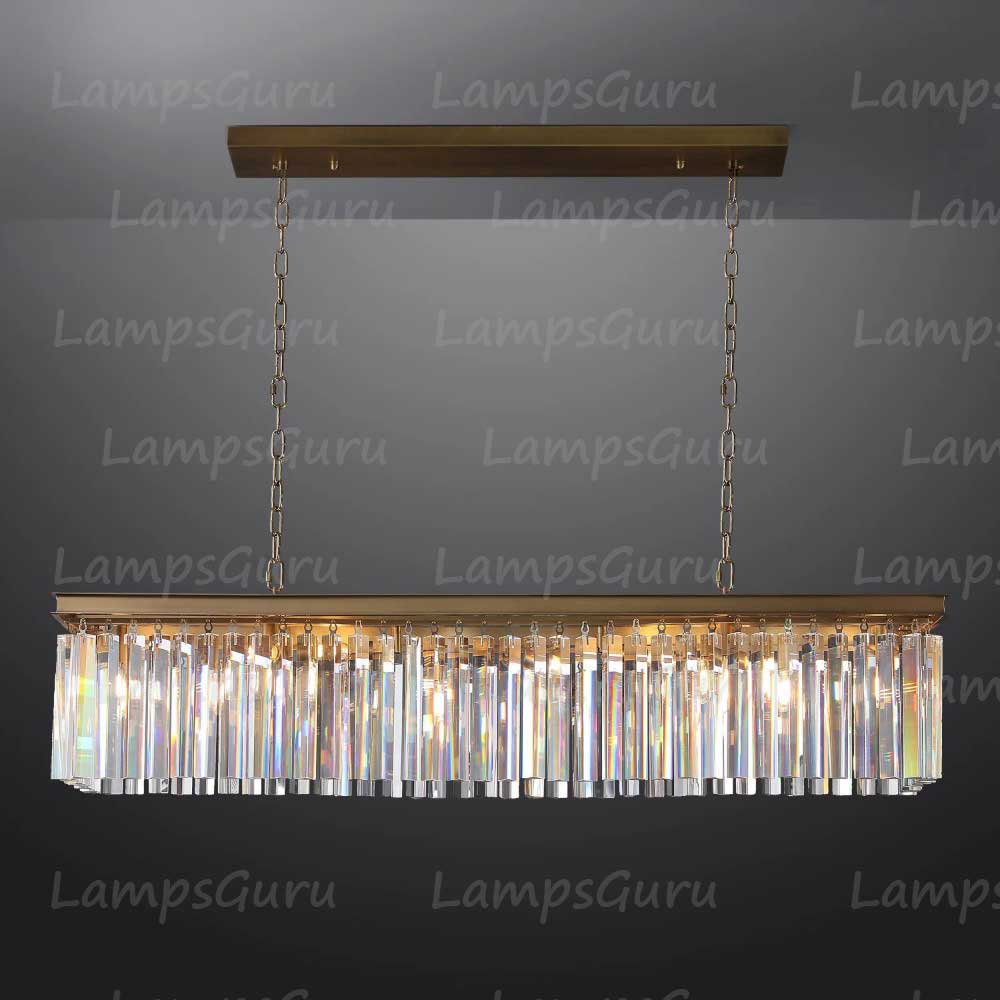 RHYSE Rectangular Chandelier 49"