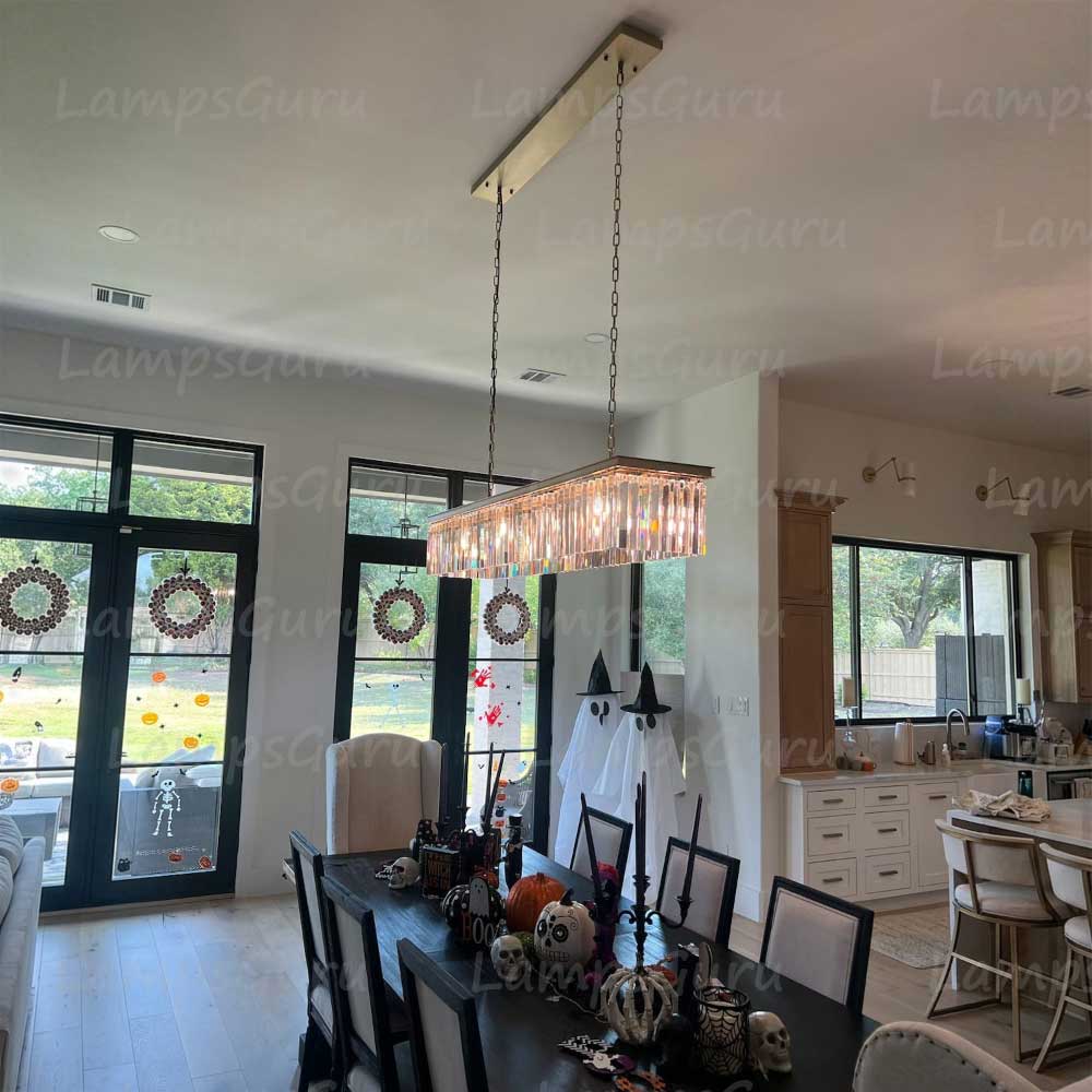 RHYSE Rectangular Chandelier 49"
