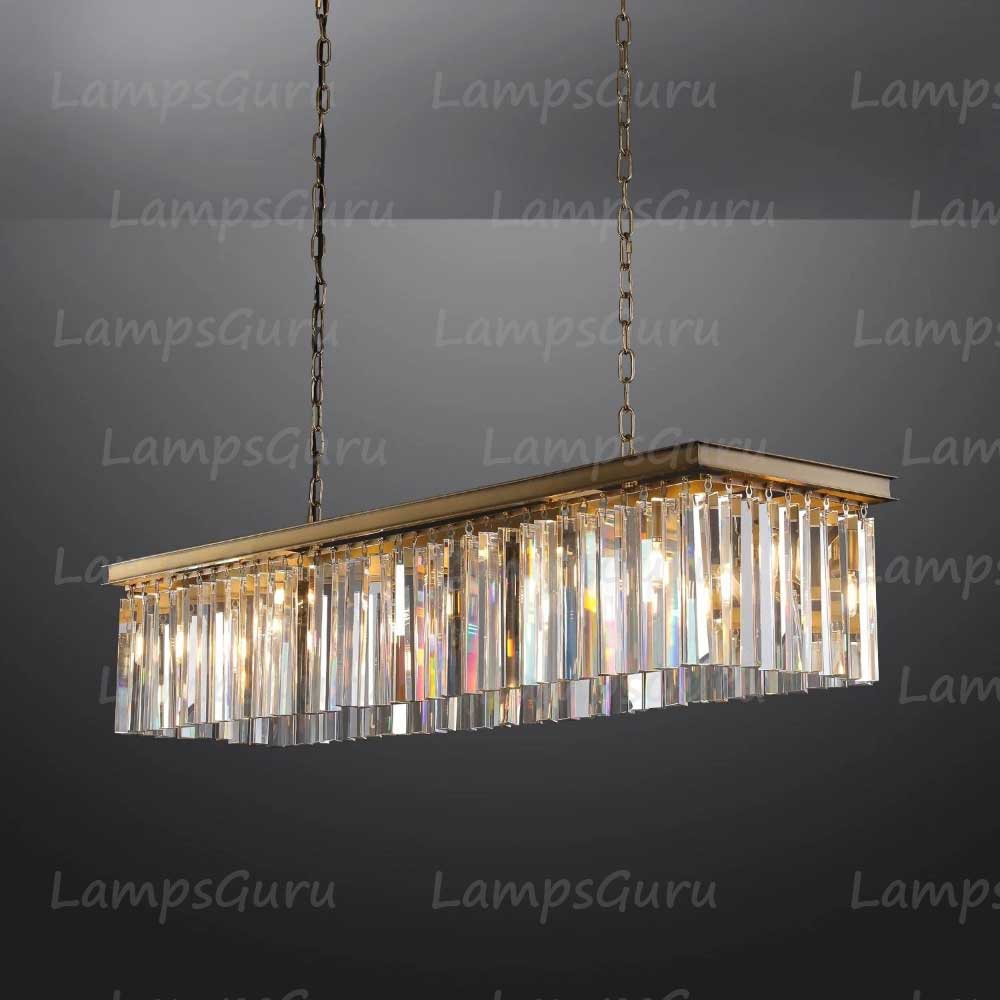 RHYSE Rectangular Chandelier 49"