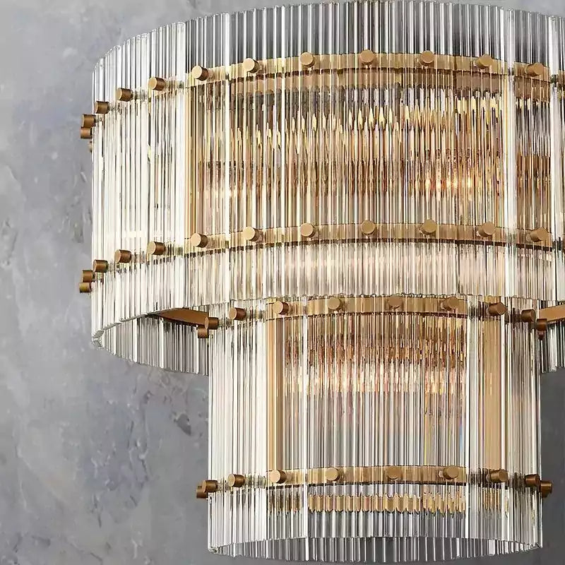 San Marcon Two Tier Round Chandelier 22"