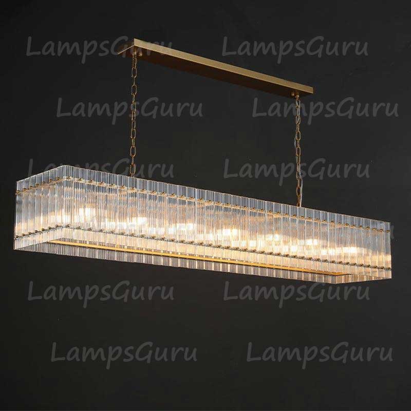 San Marcon Modern Rectangular Chandelier 72"