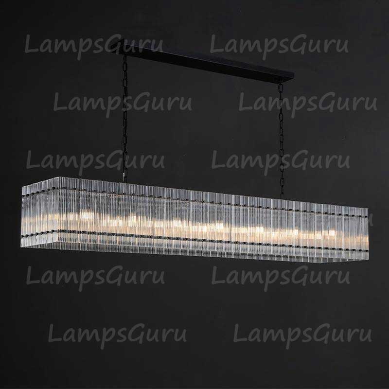 San Marcon Modern Rectangular Chandelier 72"