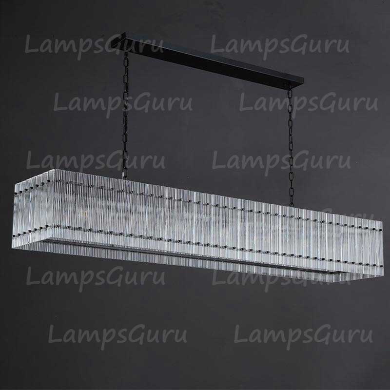 San Marcon Modern Rectangular Chandelier 72"