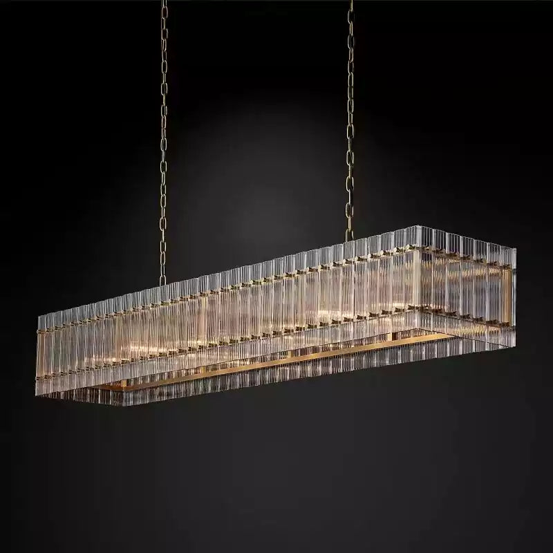 San Marcon Modern Rectangular Chandelier 72"