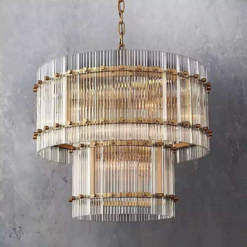 San Marcon Two Tier Round Chandelier 22"