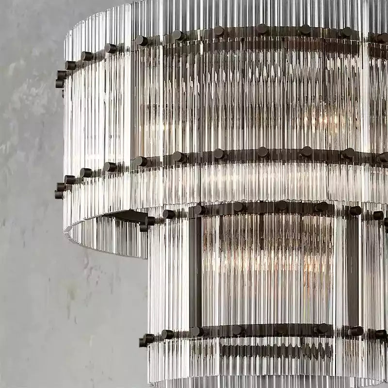 San Marcon Two Tier Round Chandelier 48"