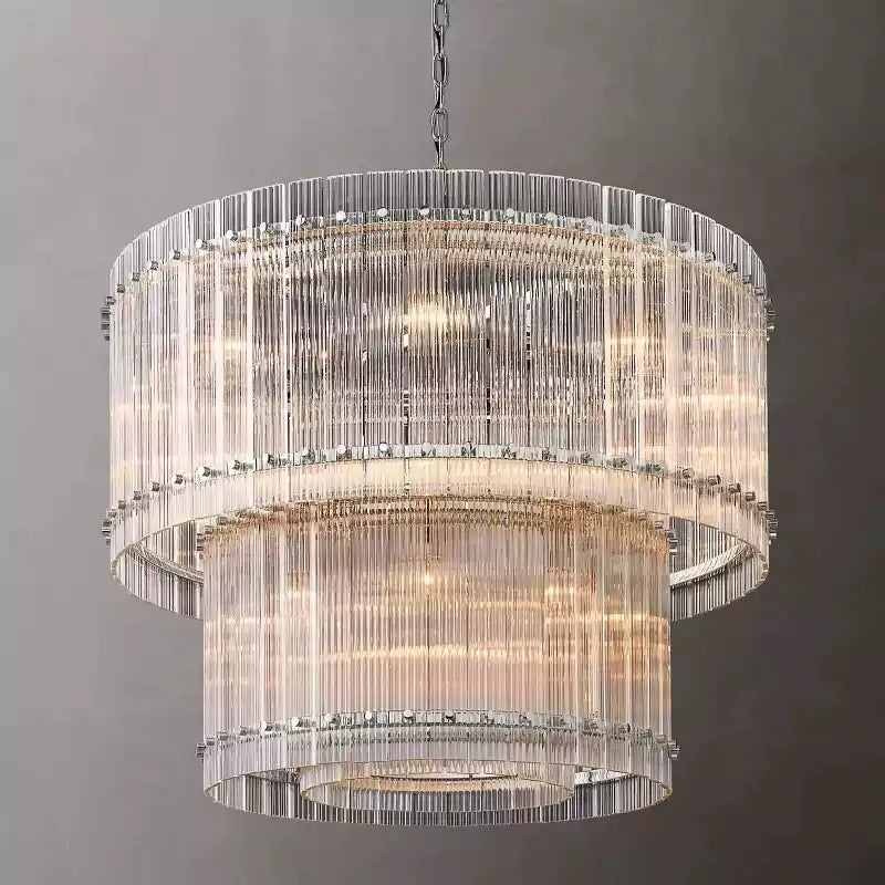 San Marcon Two Tier Round Chandelier 37"