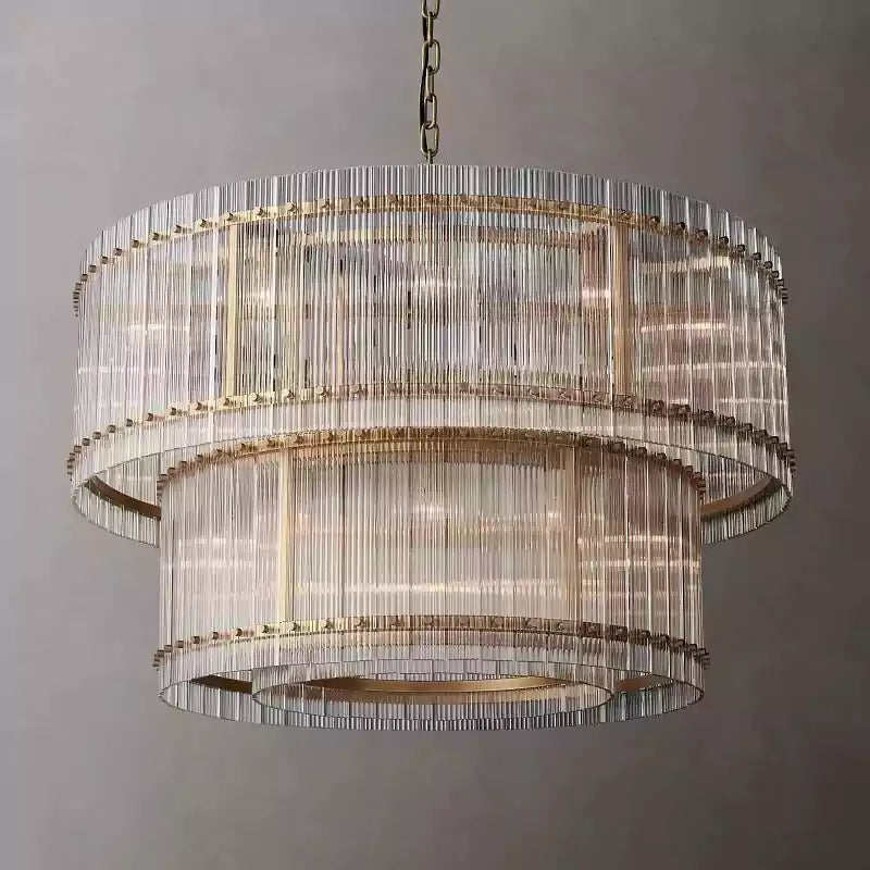 San Marcon Two Tier Round Chandelier 48"