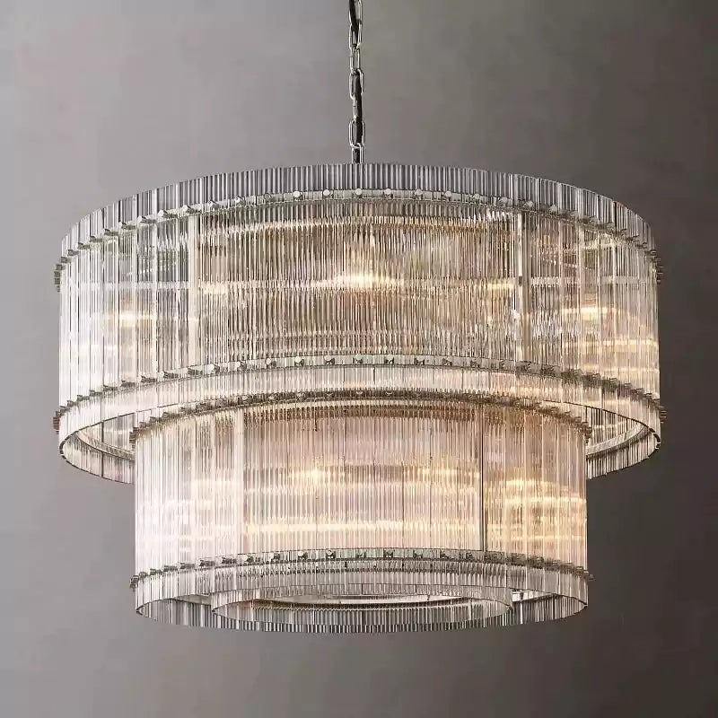 San Marcon Two Tier Round Chandelier 48"
