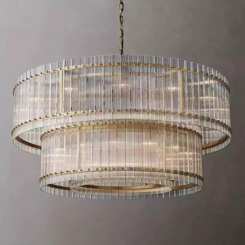 San Marcon Two Tier Round Chandelier 60"