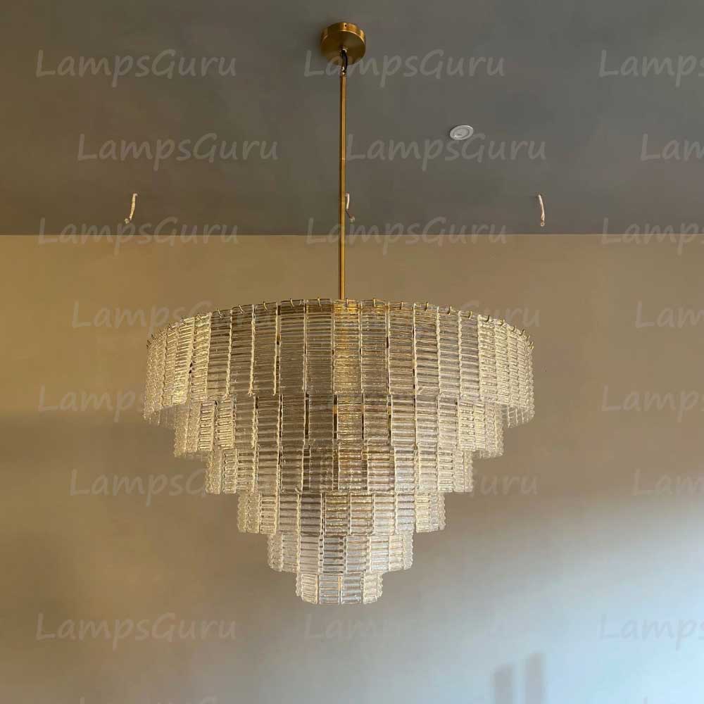 Sireney Clear Glass Round Chandelier 41"