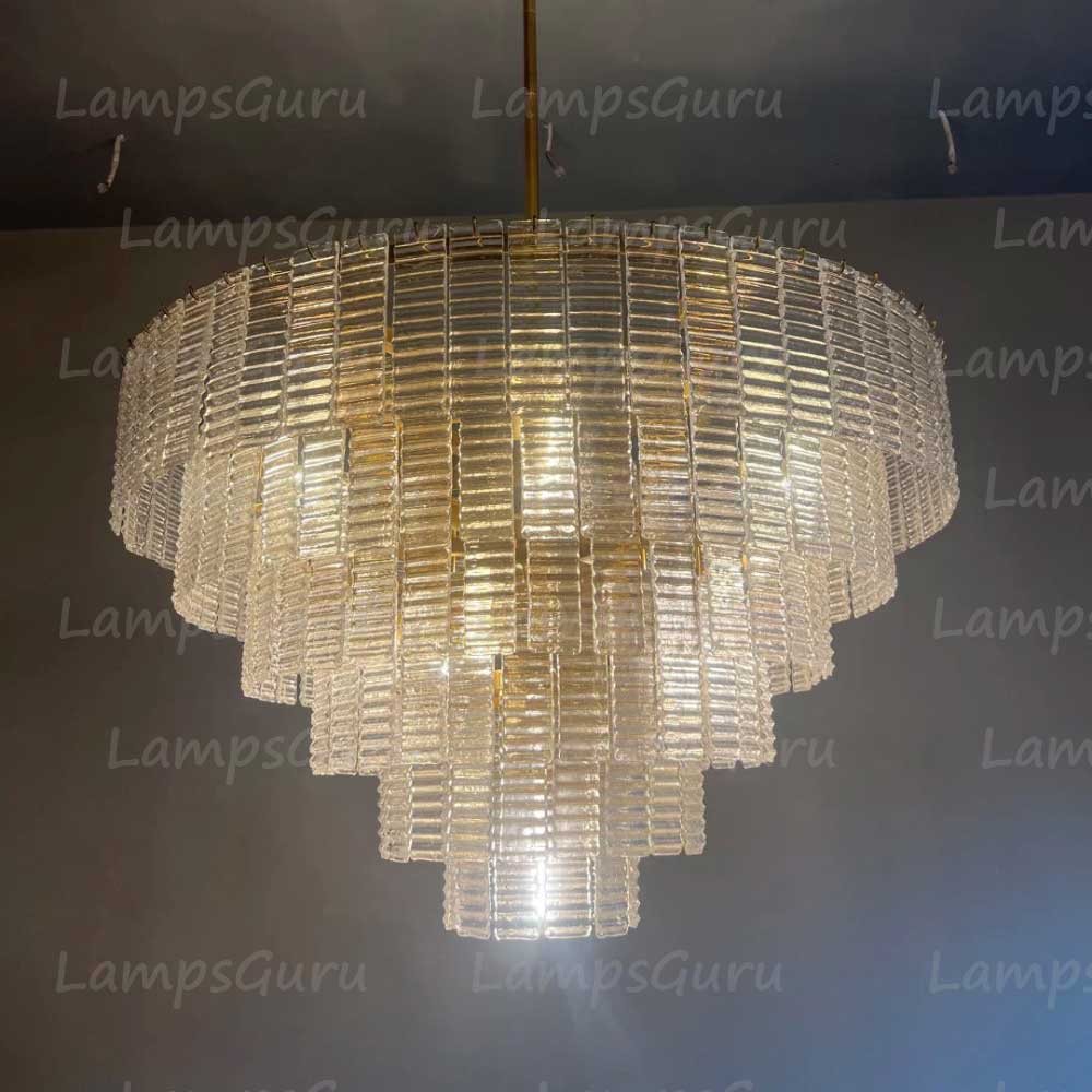 Sireney Clear Glass Round Chandelier 41"