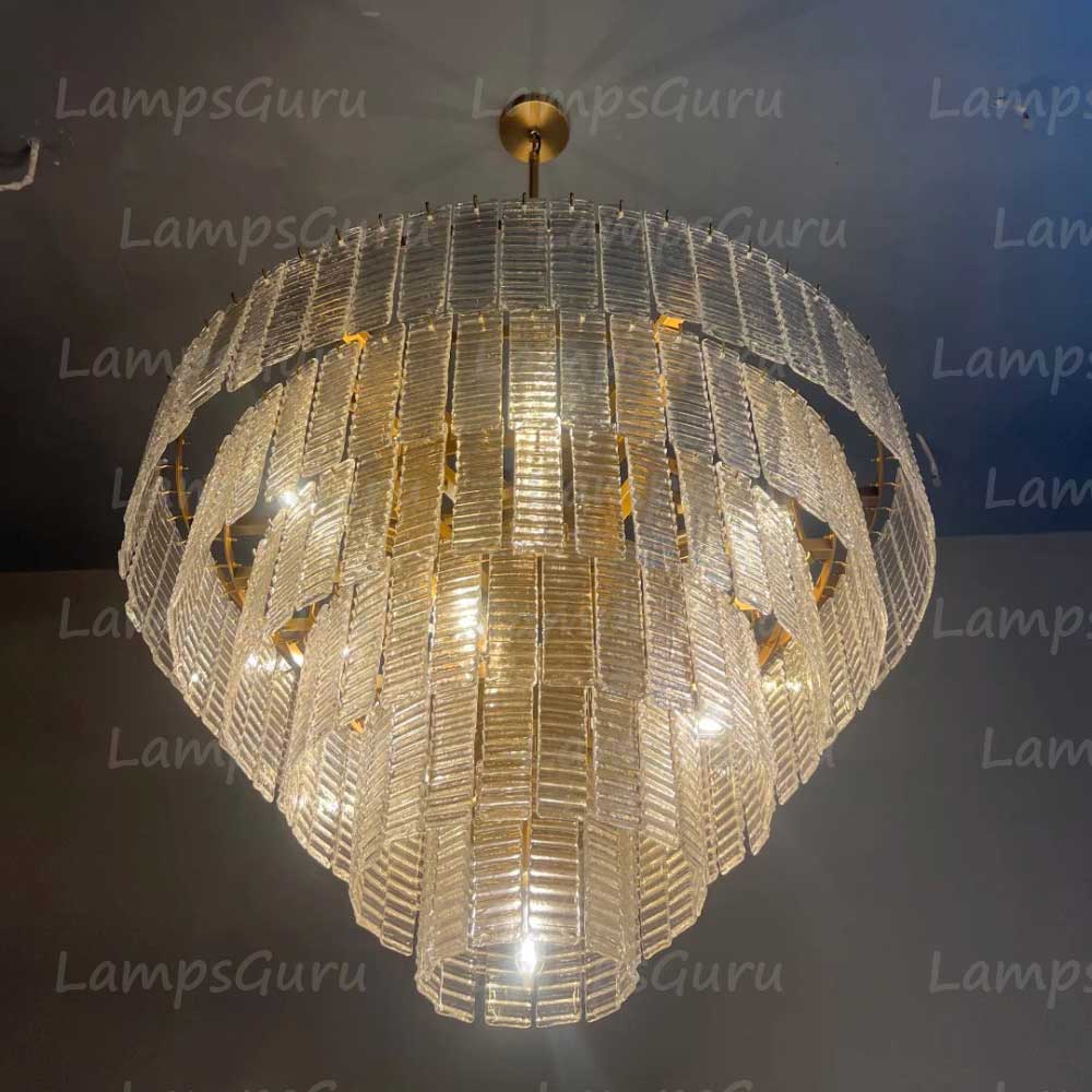 Sireney Clear Glass Round Chandelier 41"