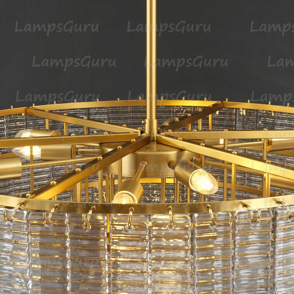 Sireney Clear Glass Round Chandelier 41"