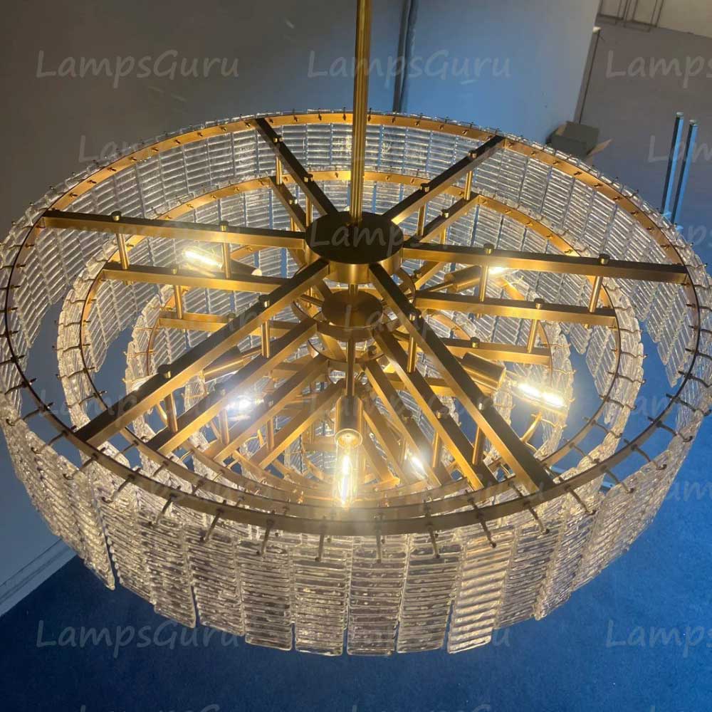 Sireney Clear Glass Round Chandelier 41"