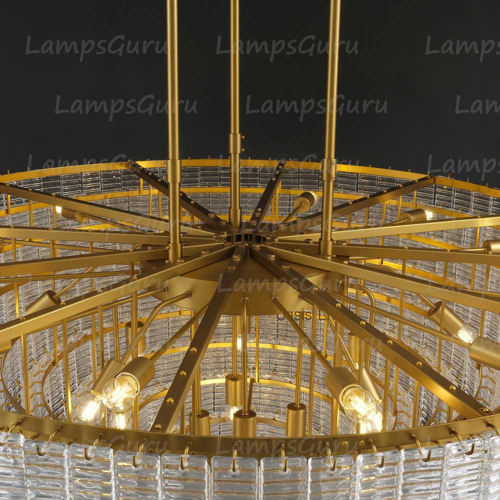 Sireney Clear Glass Round Chandelier 52"