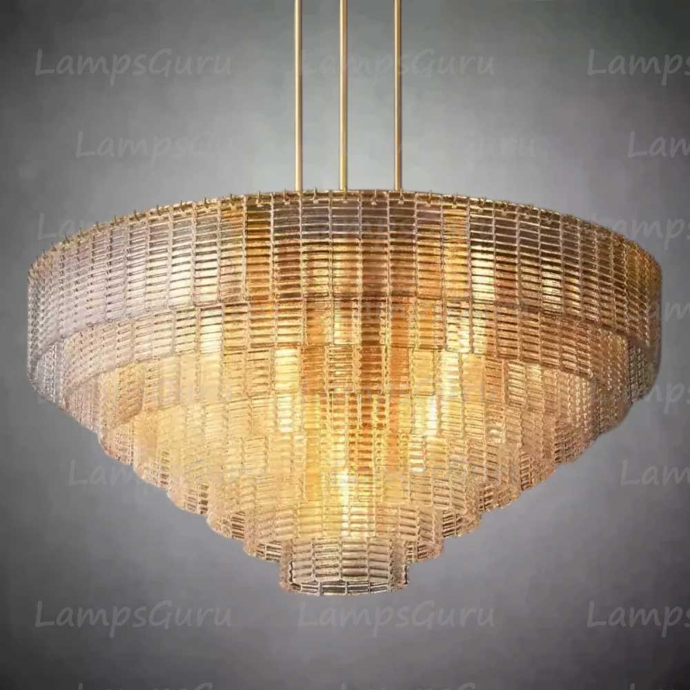 Sireney Clear Glass Round Chandelier 52"