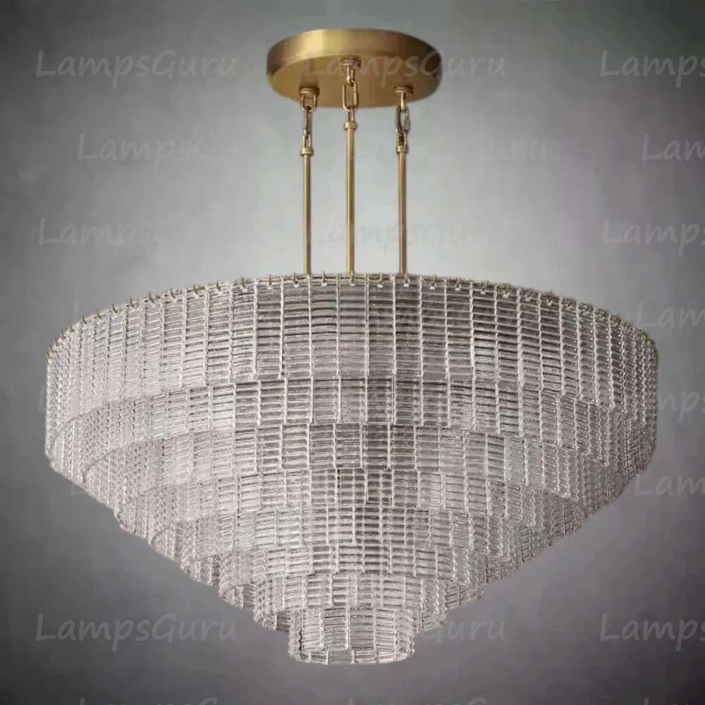 Sireney Clear Glass Round Chandelier 52"