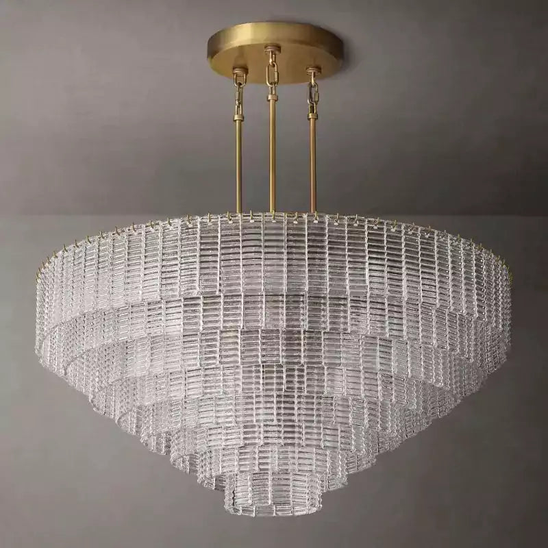 Sireney Clear Glass Round Chandelier 52"