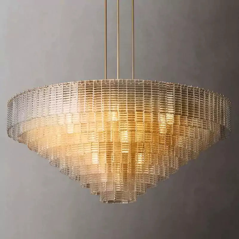 Sireney Clear Glass Round Chandelier 65"