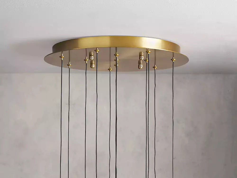 Solitaire Raindrop Round Chandelier