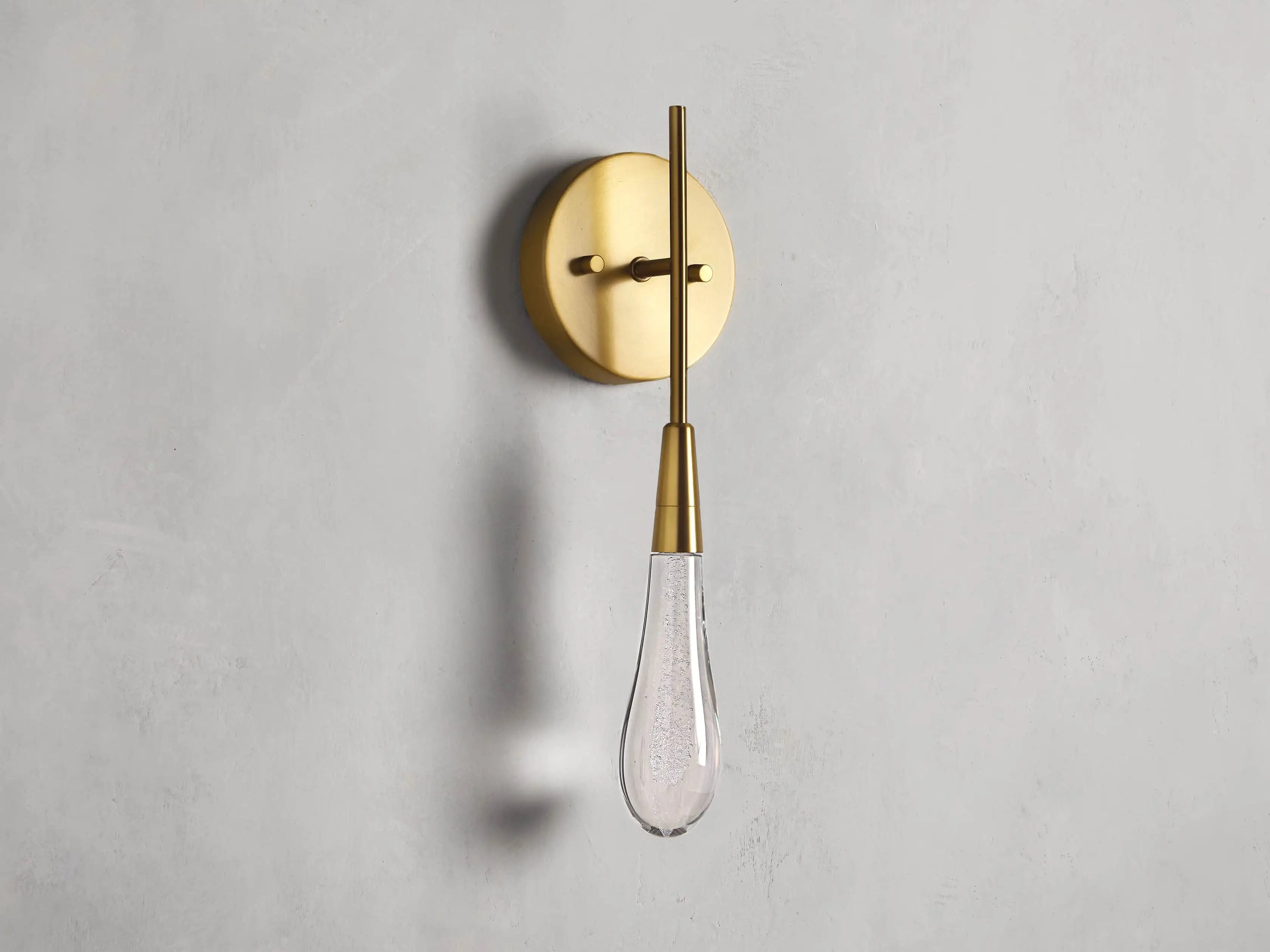 Solitaire Glass Raindrop Wall Sconce